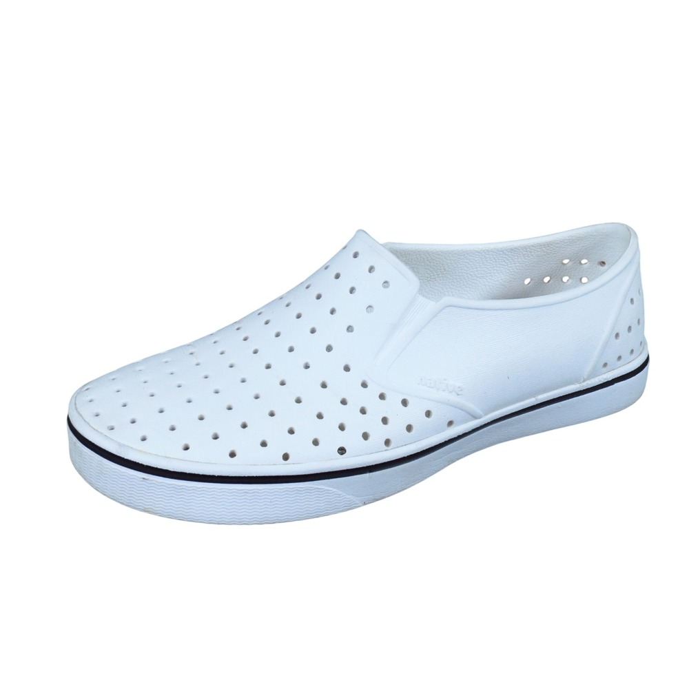 Native Miles Unisex Slip On Shoes Size M8 W10 Water Friendly White EVA